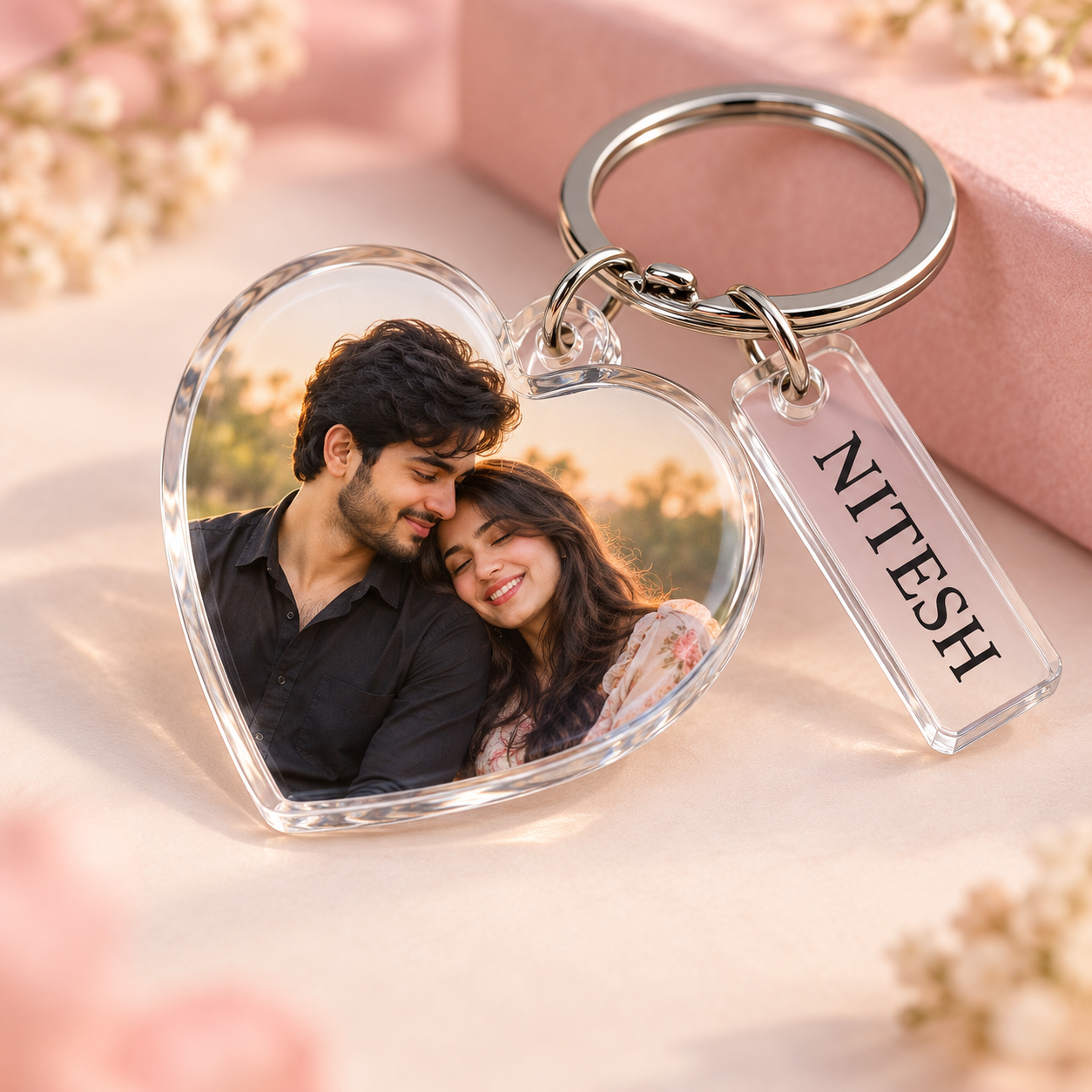 Custom acrylic photo keychain