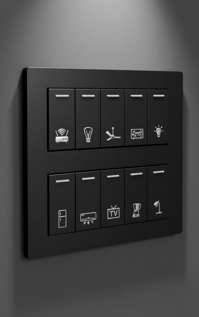 ✨L'autocollant interrupteur en métal argenté est un autocollant icône métallique de qualité supérieure✨