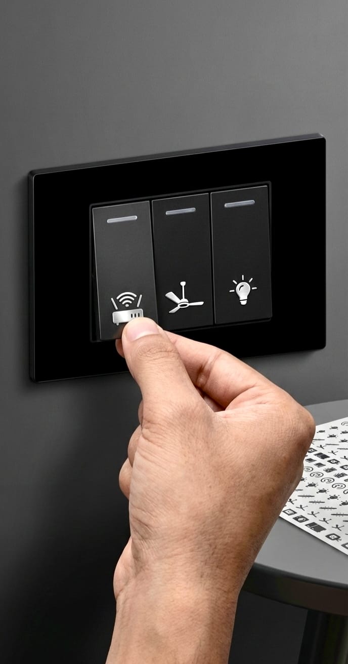 ✨L'autocollant interrupteur en métal argenté est un autocollant icône métallique de qualité supérieure✨